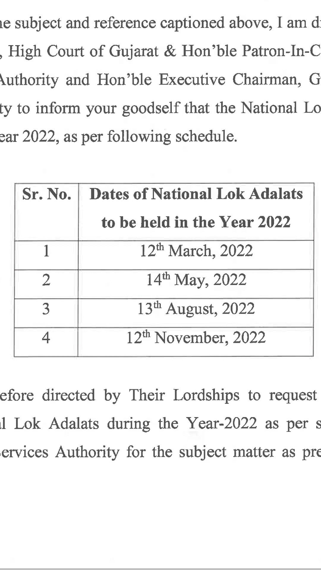 2022 Lok Adalat Date Released વકીલ સાહેબ